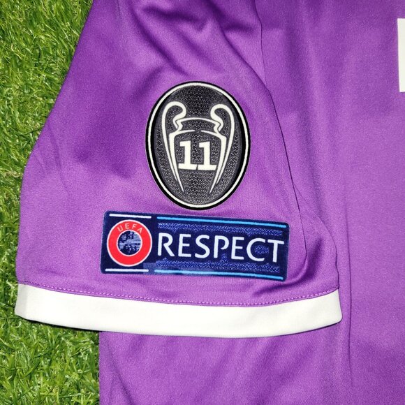 Cristiano Ronaldo Real Madrid 2016 2017 UEFA FINAL Away Soccer Jersey Shirt L - Picture 6 of 9